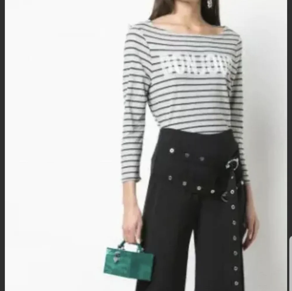 SOLD! NWT Cinq a Sept Maxine Striped Bonjour Top French 3/4 Length Sleeves - Picture 8 of 10